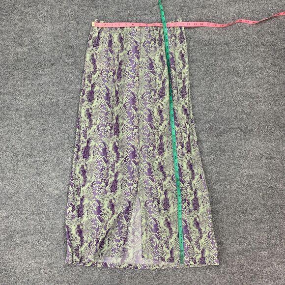 Free People Skirt Women XS Extra Small Animal Print Katie Button Front Slit Maxi - Picture 5 of 16